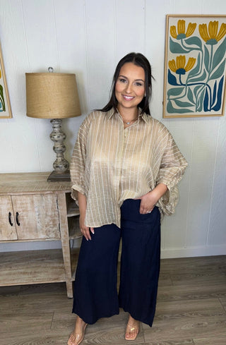 Airy Pinstripe Blouse