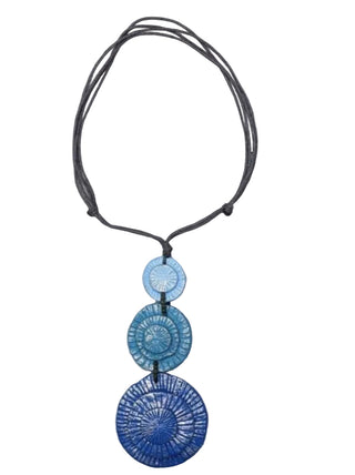 Azure Trio Adjustable Cord Necklace