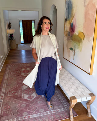 Stone Sleeveless Duster