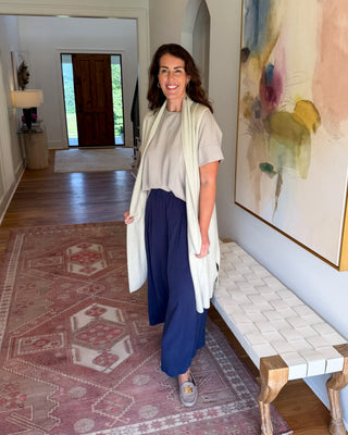 Stone Sleeveless Duster