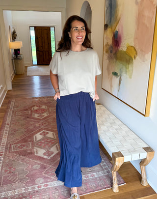 Navy Breeze Wide Legs