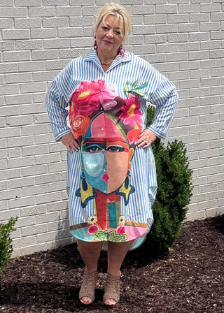 Blue Muse Shirt Dress