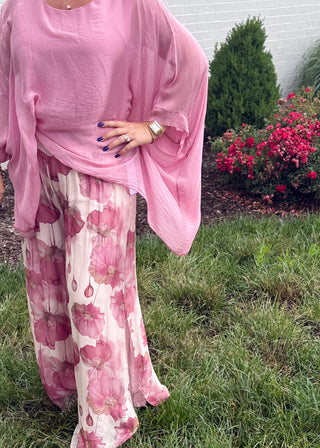Garden Luxe Silk Pants