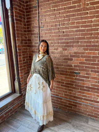 Moonlight Beaded Tiered Skirt