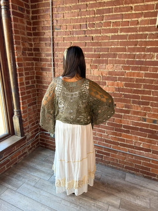 Moonlight Beaded Tiered Skirt