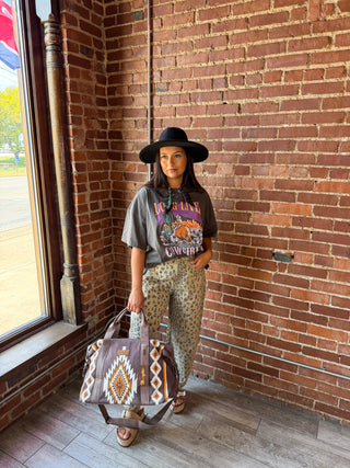 Leopard Barrel Jeans