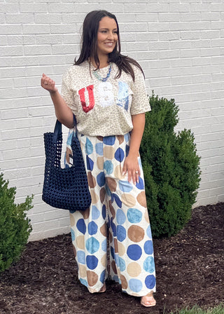 Americana Leopard Graphic Tee