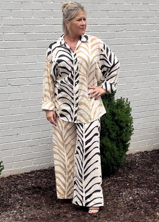 Savanna Stripe Zebra Print Set