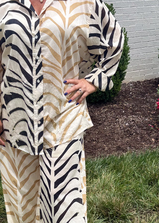 Savanna Stripe Zebra Print Set