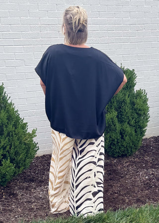 Soft Horizon High-Low Blouse