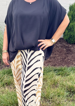 Soft Horizon High-Low Blouse