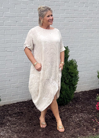 Short Sleeve Natural Dress