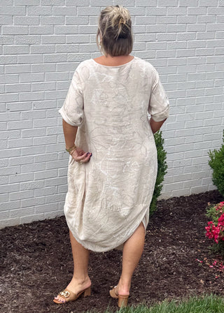 Short Sleeve Natural Dress