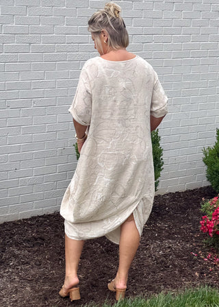 Short Sleeve Natural Dress
