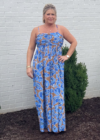 Wildflower Charm Ruched Jumpsuit