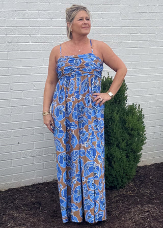 Wildflower Charm Ruched Jumpsuit