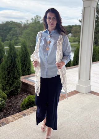 Elegant Lace Cardigan Vest