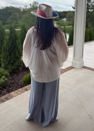Airy Pinstripe Blouse