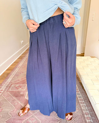 Navy Breeze Wide Legs