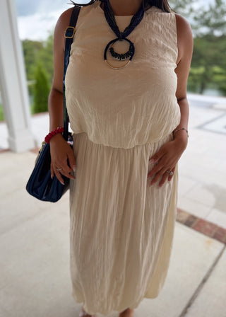 Crinkle Bubble Top with Skirt