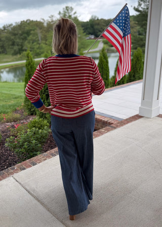 Wanderlust Striped Wide-Leg Pants