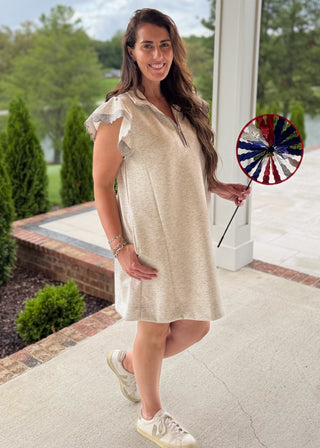 Cozy Charm Ruffle Dress