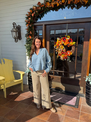 Sutton Stripe Wide Leg Pant