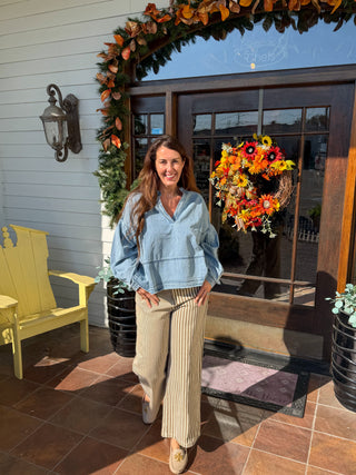 Sutton Stripe Wide Leg Pant