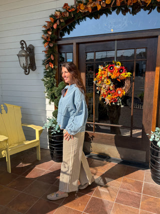 Sutton Stripe Wide Leg Pant