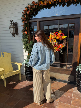 Sutton Stripe Wide Leg Pant