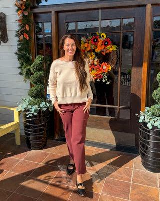 Ivory Boat Neck Sweater