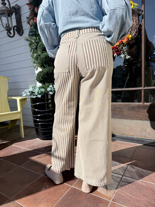 Sutton Stripe Wide Leg Pant