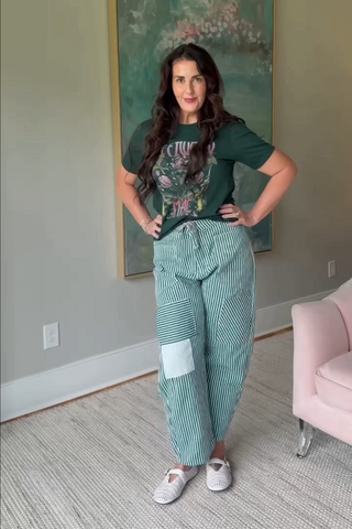 Seabreeze Stripe Barrel Pants