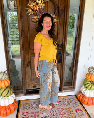Golden Bloom Pants
