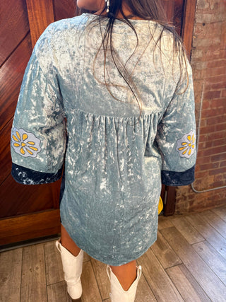 Wildflower Velvet Dress