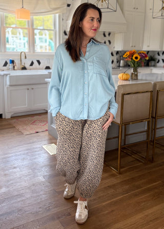 Clean Cut Denim Blouse