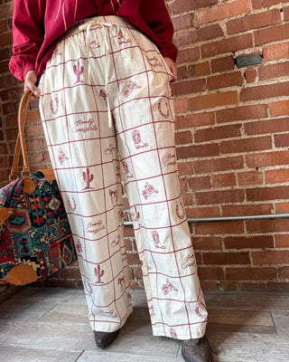 Howdy Cowgirl Print Pants