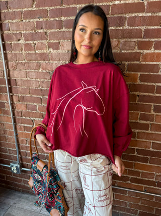 Wild Mustang Graphic Sweatshirt