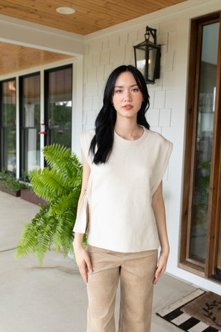 Wrap Me Up Cream Sweater Vest