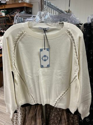 CHAIN HEART SWEATER(5507N