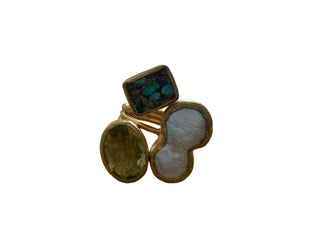 IKAT 3 Stone Gold Rings