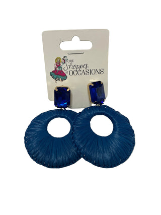 Ocean Weave Circle Dangle Earrings