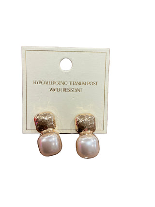 DUBL METAL/STONE EARRING(08694